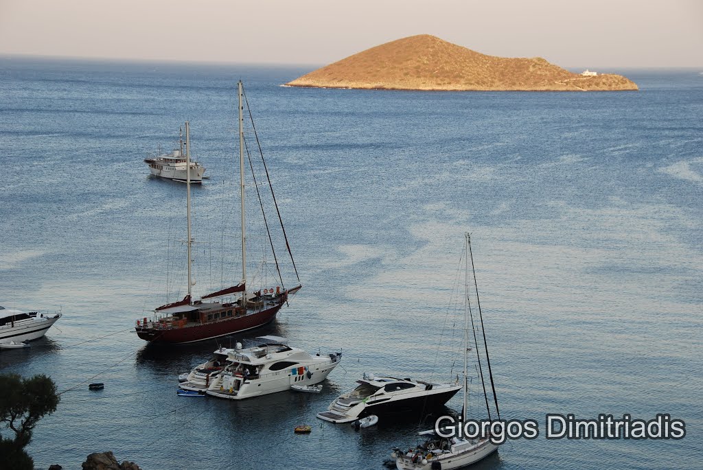 Vromolithos bay & the island of St Kyriaki,Leros by Giorgos Dimitriadis