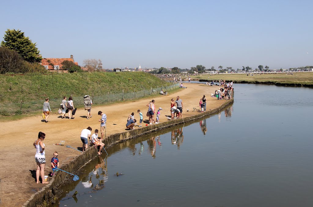 Crabbing at Walberswick by Amelia Royan