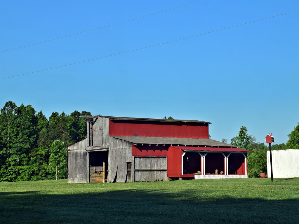 Red Barn and Birdhouse, Spotsylvania County, VA by Dan R. Mills