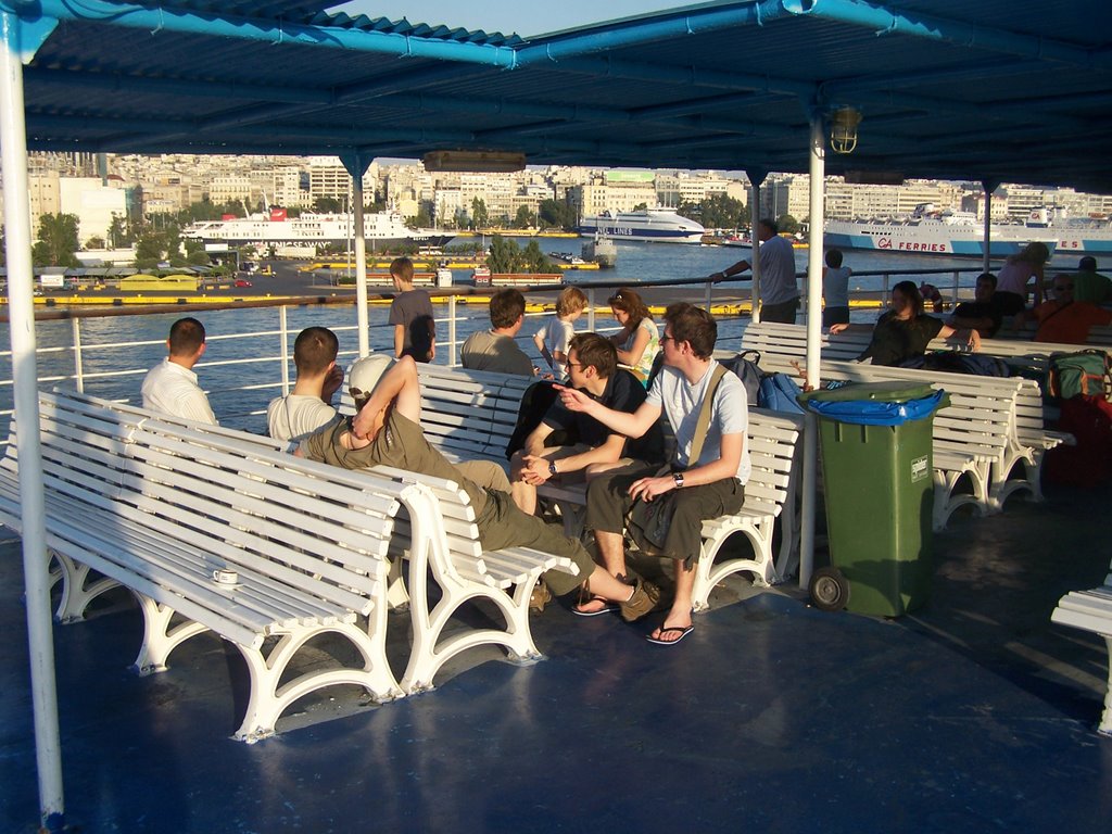 On the ferry in Athens by Dave Thwaites