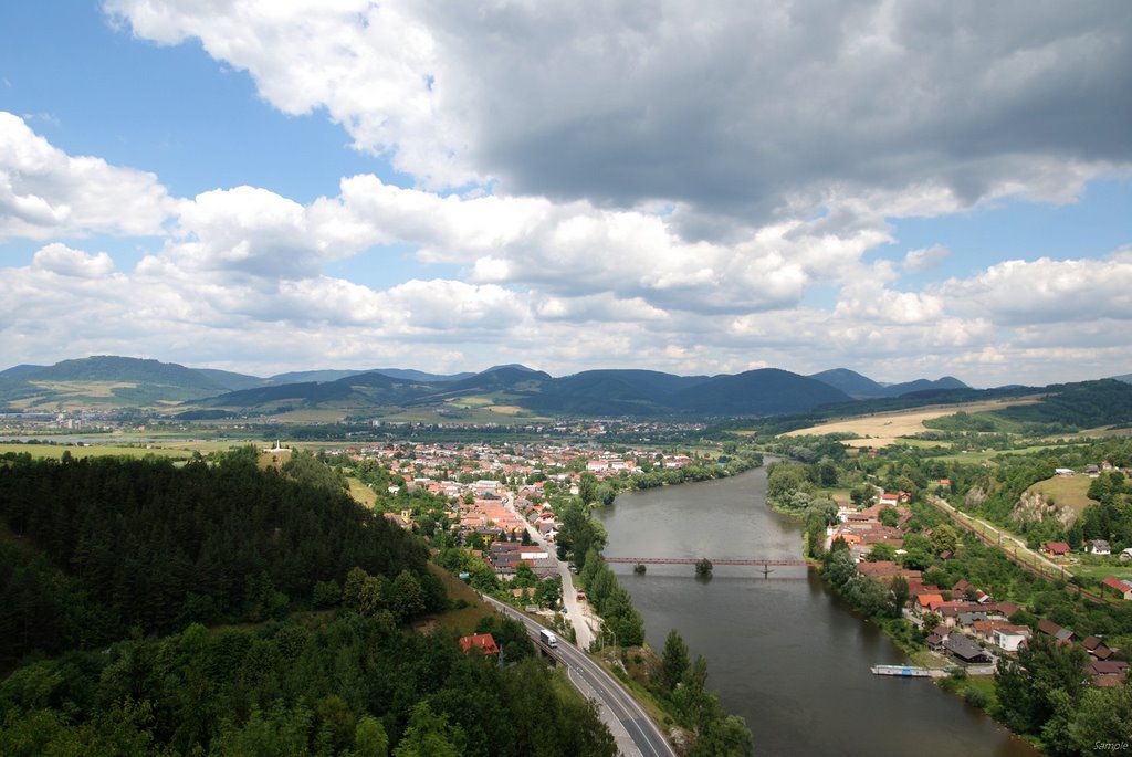 View from Castle Strecno on the Strecno Village by Daniel Dutka