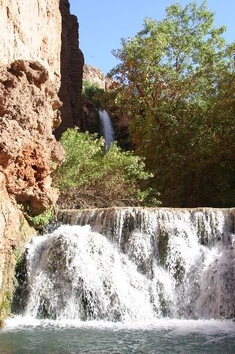 Havasau - Looking up towards Mooney Falls by RJ