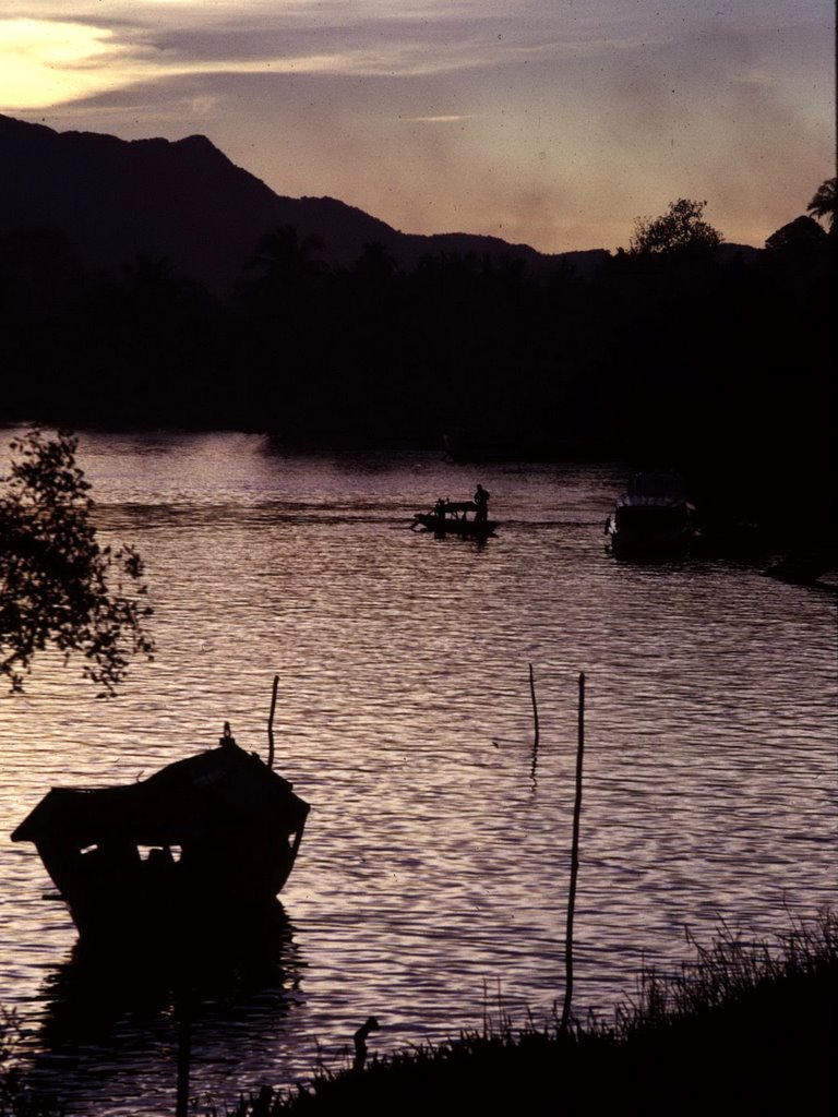 Sunset on the Sarawak River in Kuching by Alca Secretan