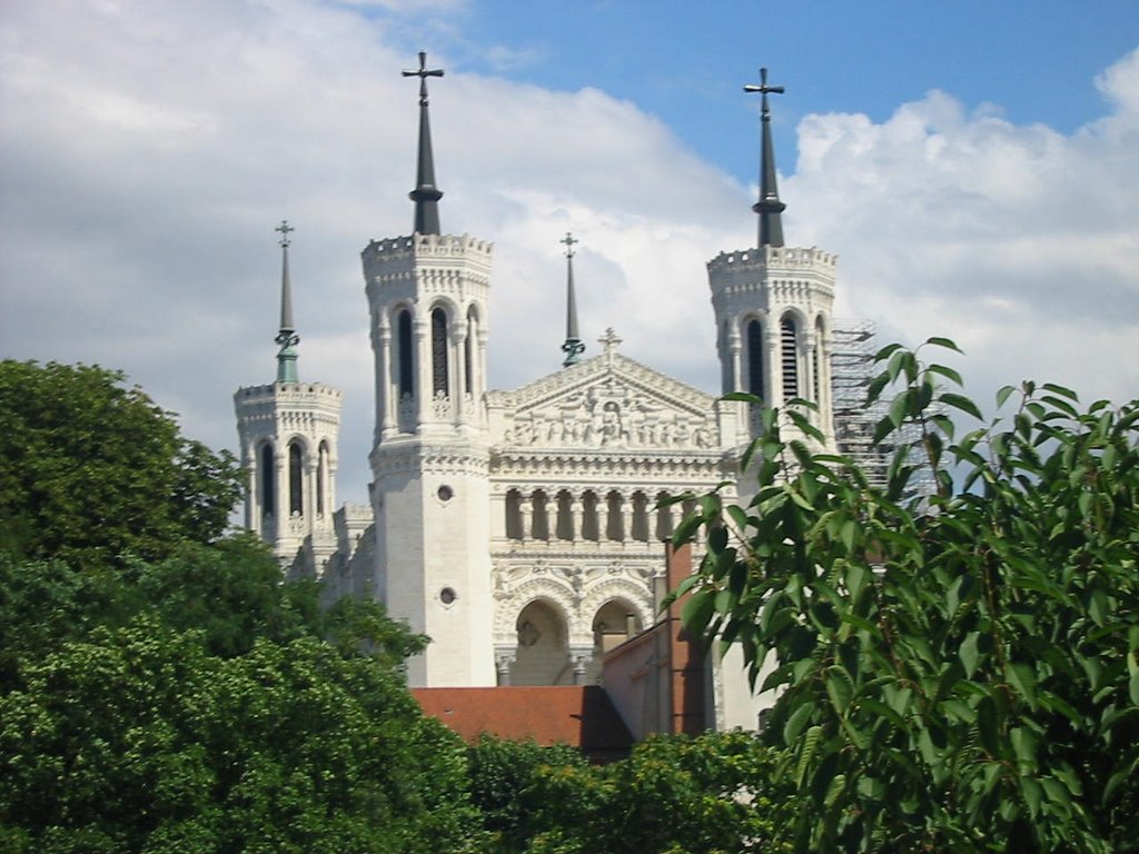 Cathédrale de fourvière vue depuis le parc des hauteurs by fred banchet