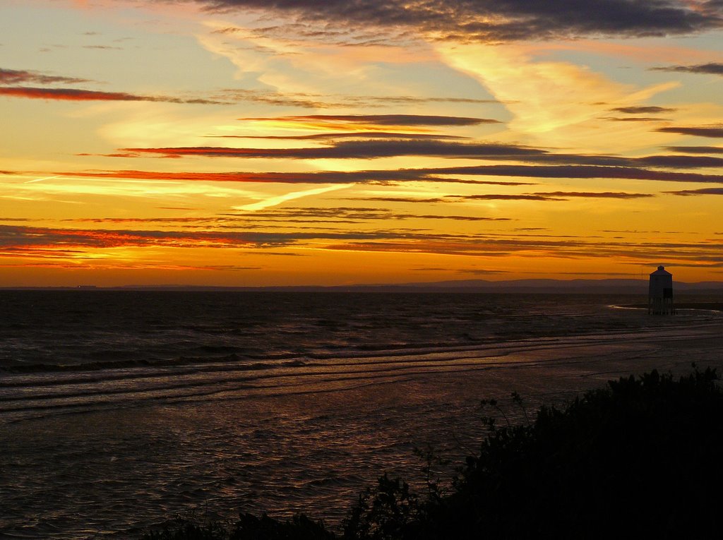 Summer Sunset from the Beach at Burnham - July 2008 by Mike Stuckey