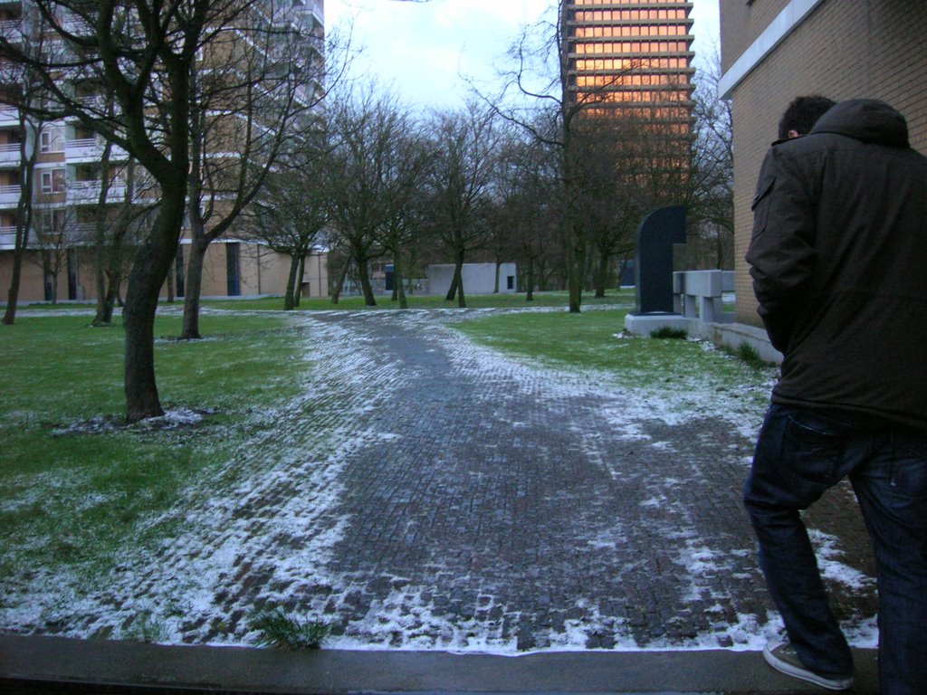 Rembrandt park saliendo del piso ,dia después de la nevada pascuas 2008 by Eduardo Marí Beltrán