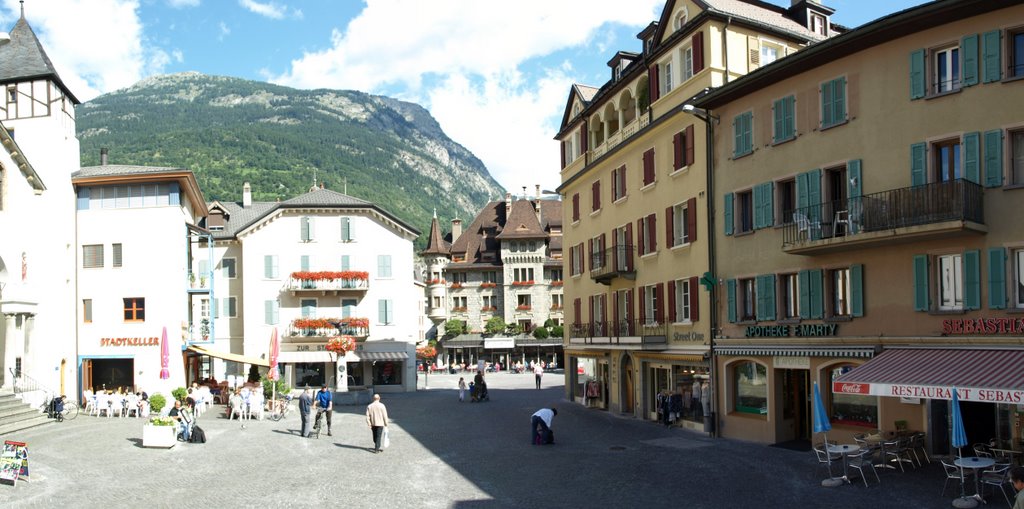 Brig Center Panorama (July 2008) by www.swiss-pics.ch by Nils Wanner