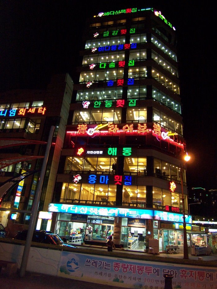 "Bada Sanchek", fish market and sashimi shop building by Hull