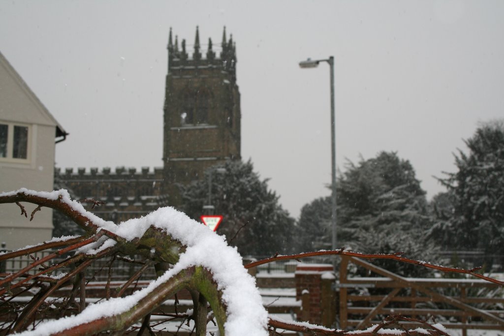 Gresford Church in Snow by cribble82