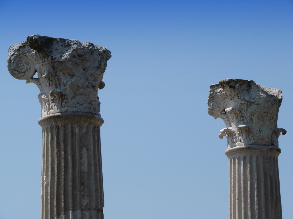 Aquileia -Foro romano -Particolare delle colonne con capitelli corinzi by RosyRR