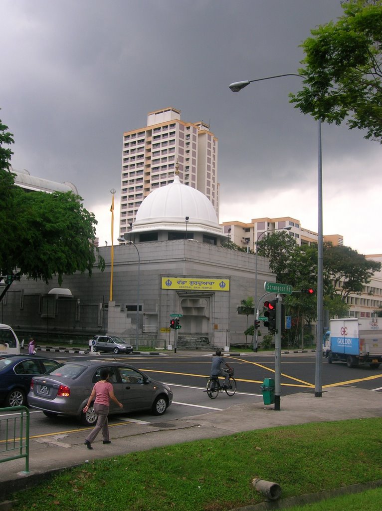 Gurdwara Serangoon-Towner Road Roundabout by Satbir-Singh----http://www.goldentempleamrits