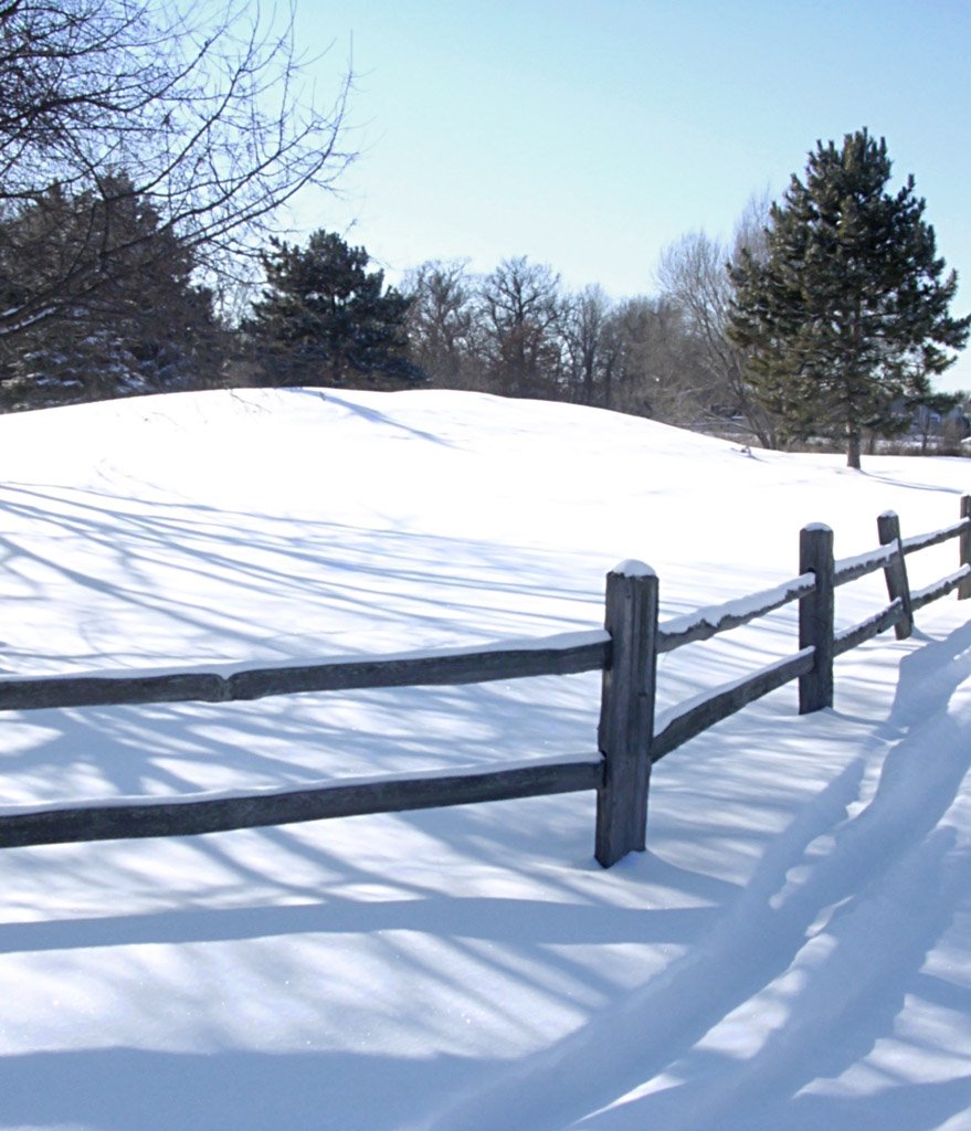 Snowy Fence, Ham Lake, Minnesota by © Tom Cooper