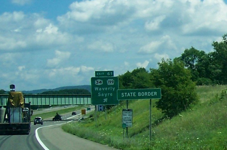 NY - PA Border by MadTownGuy