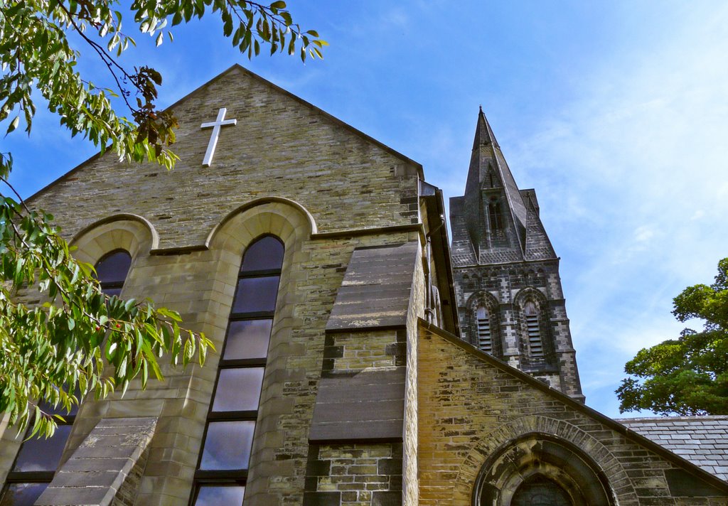 St John The Evangelist C Of E Church, view from SW, Saint St. Bradford, West Yorkshire, UK. by Ian Cowland