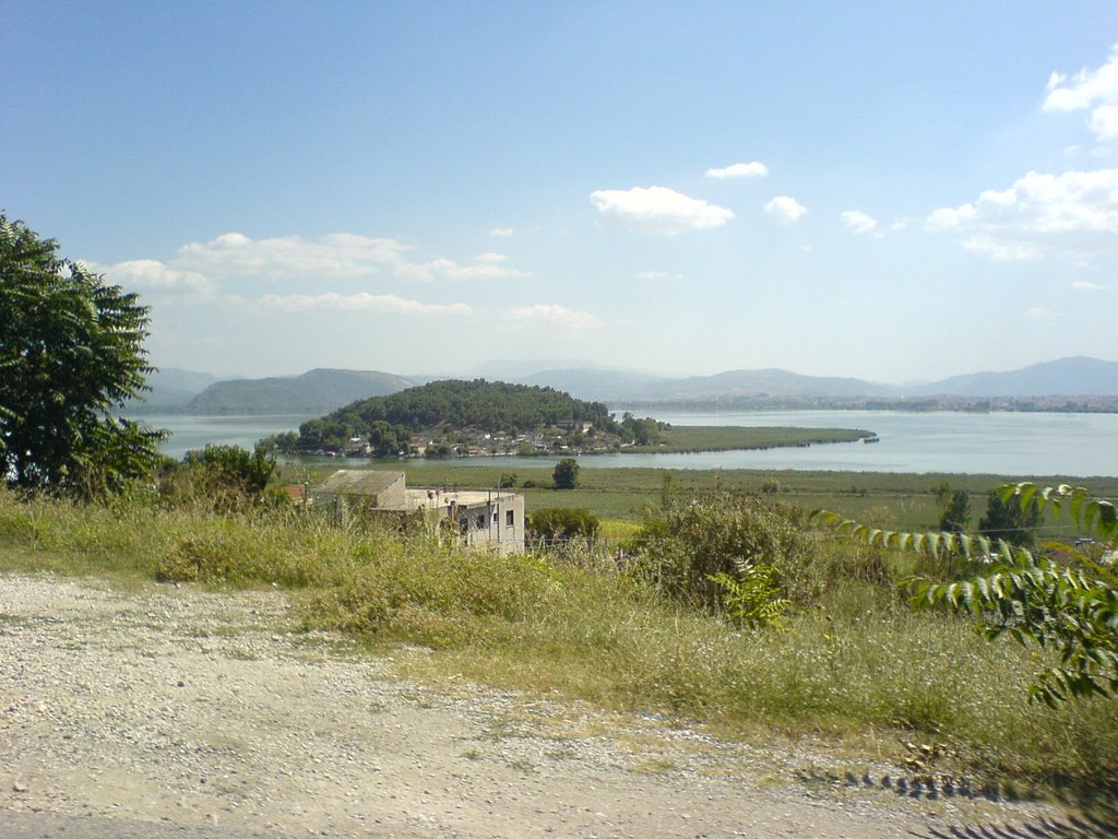 Ioannina lake island view from Ioannina-Trikala road by georgedes