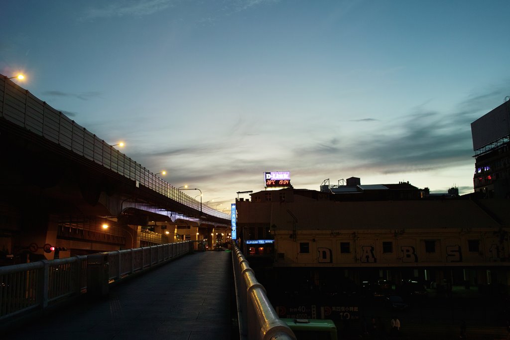 Civic Blvd at sunset. by TC