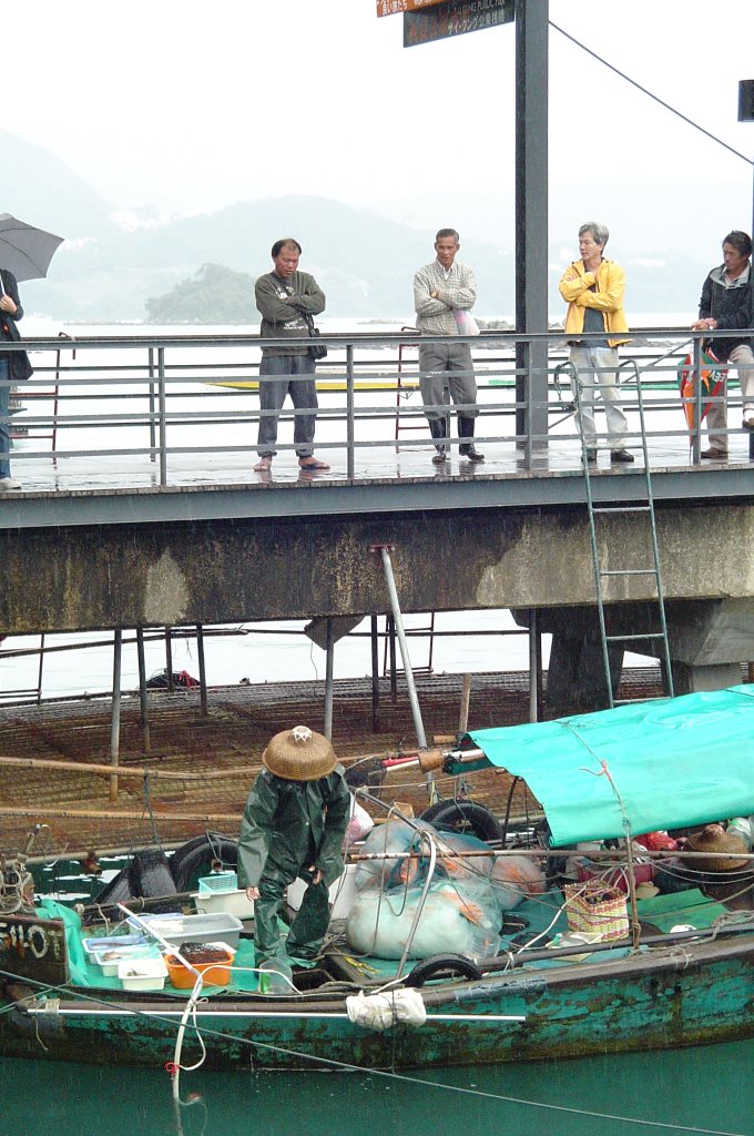 Selling fish @ Saikung harbour by yuan lee