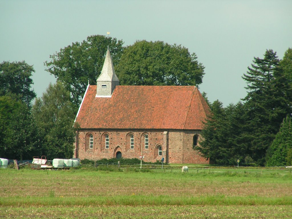 Kerkje aan De Wheem by binnenvaarttaal