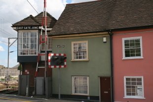 East Gate Junction Signal Box & adjoining house by Robert Shepter