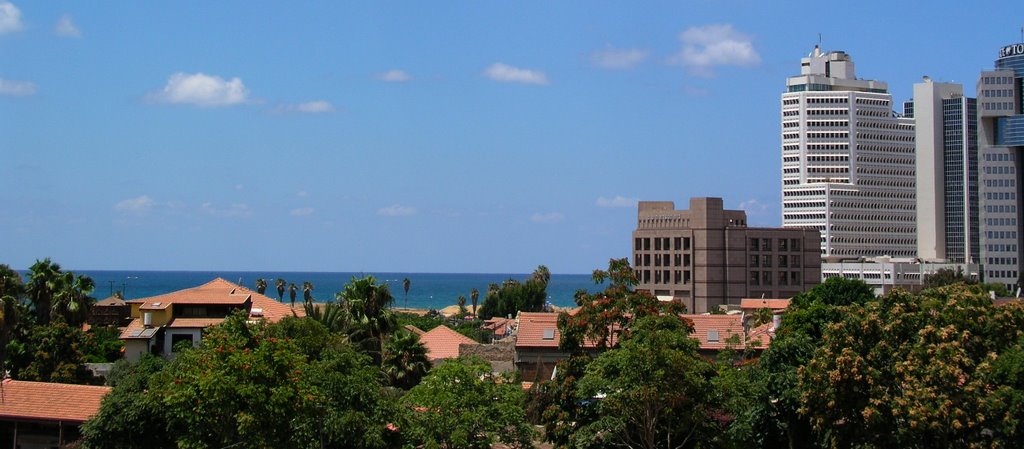 Bright summer day in tel-aviv by sandgold