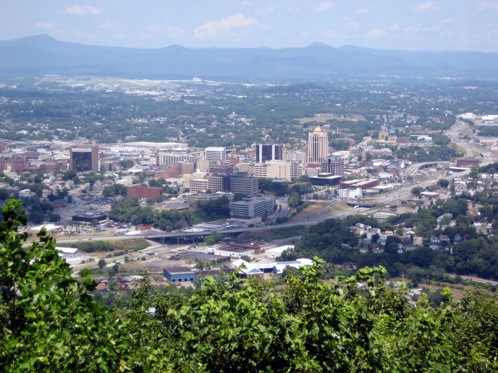 Roanoke valley from mill mtn star by Matthew Sutton