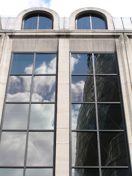 Gherkin reflected on Bevis Marks by DJNoel