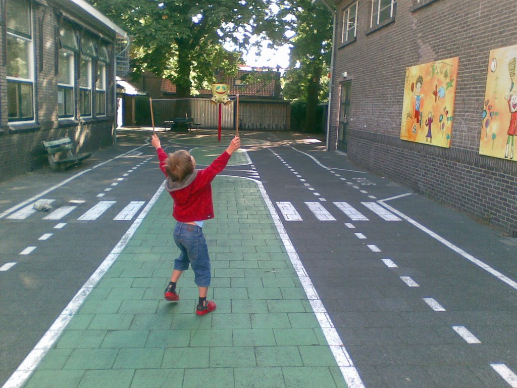 Christiaan playing at school by L.N.