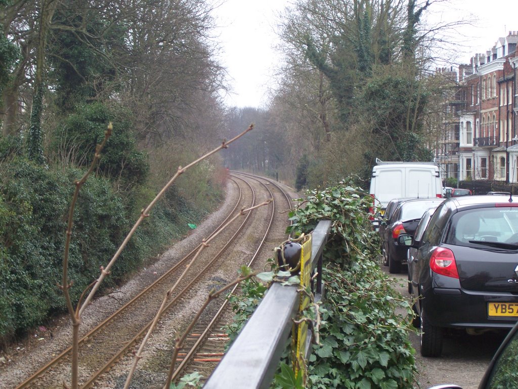 Looking towards York station from Bootham bridge by bwhugul