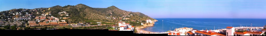 Panoramic view of the Coast - Sitges, Spain by CalifBeachBum