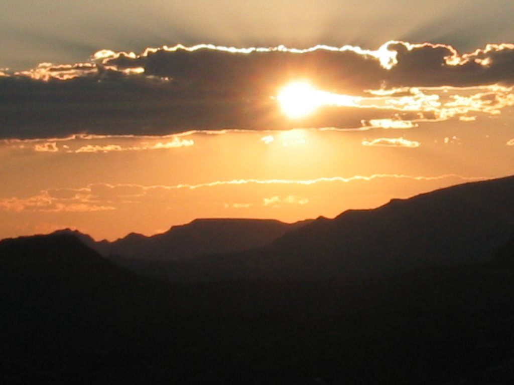 Sunset over Sedona, AZ, Airport Road. by Dr. J. Marrero