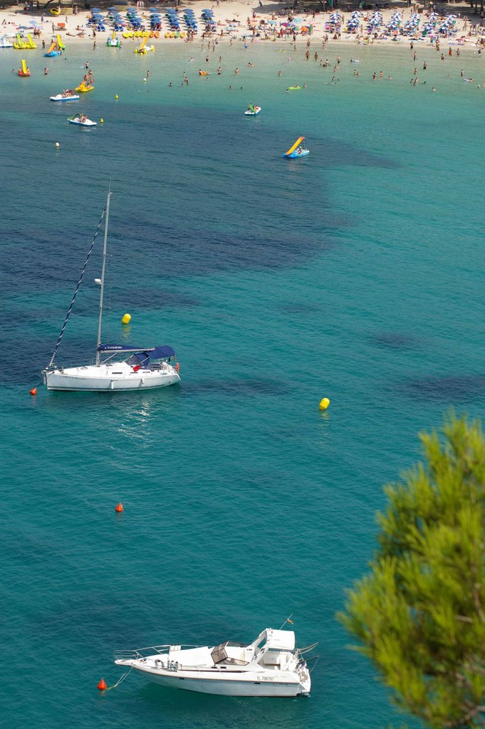 Boats in Cala Galdana Bay by anthonyjames