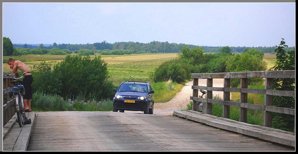 Brug over de Biebrza bij Dolistowo by Peter vd Berg vS