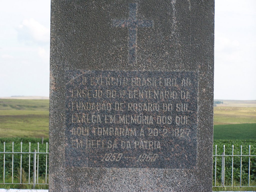 Monumento a los caido en la batalla de Ituzaingo o Passo do Rosario by Juan Pablo Alvarez Fernandez