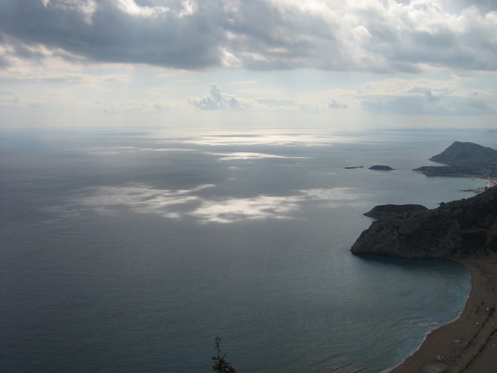 Rhodes view south from Monastery Tsambika 01 by KaBu