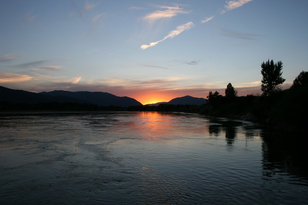 Sunset on the Clark Fork by Lucas Necessary