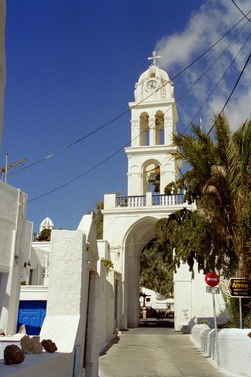 16017_bells tower gate _Megalochori_Santorin_Greece by George Charleston