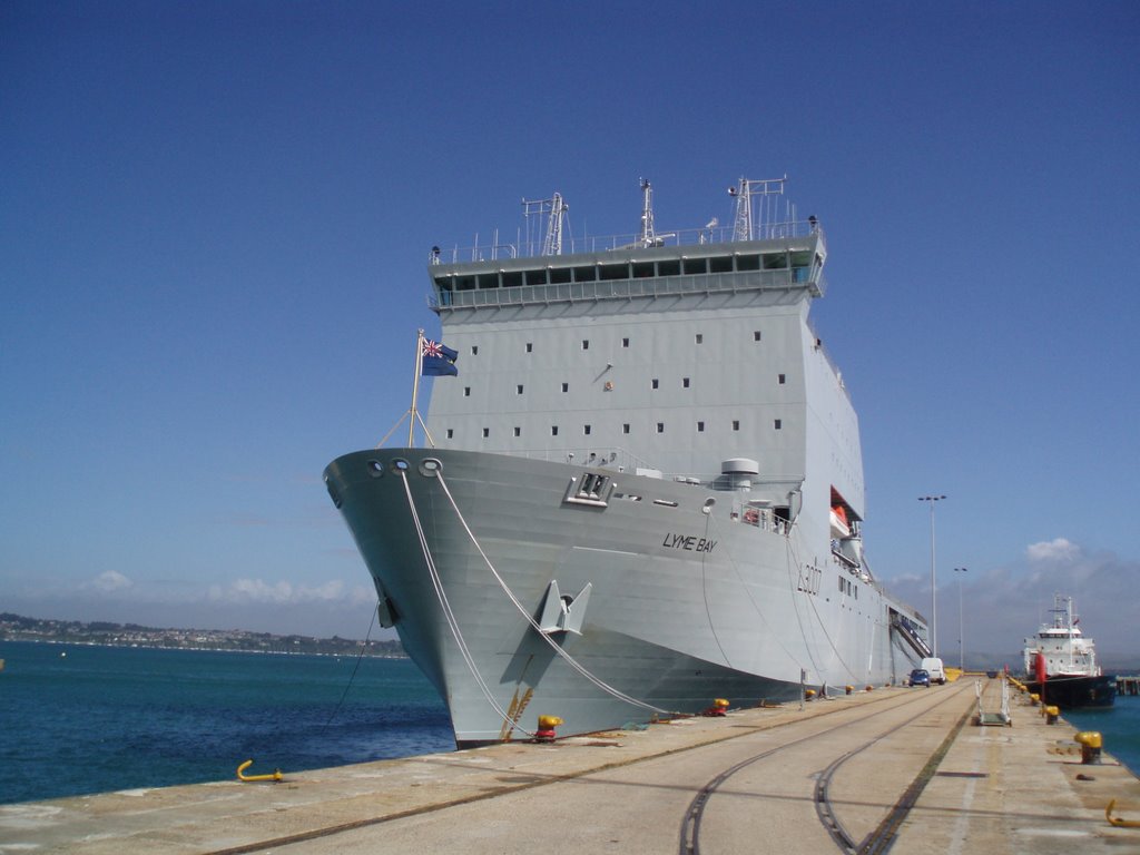 RFA Lyme Bay On Q Peir Portland Port. by aslanman