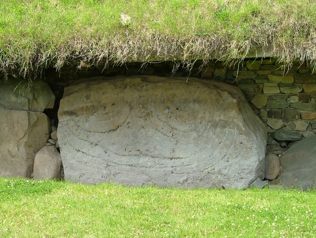 "Face" On A Stone At Newgrange - 4500yrs Old by tiggerandtuss