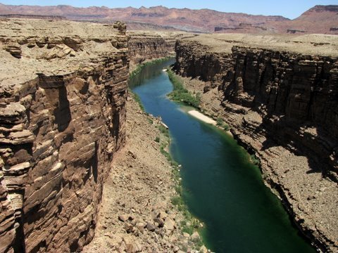 The Colorado River at Navajo Bridge, Az by motoguzzimomma