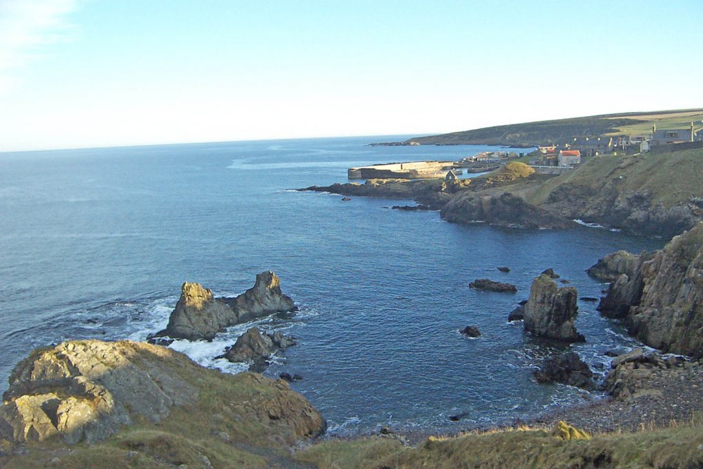 Looking East Portsoy. by Gilbert Smith