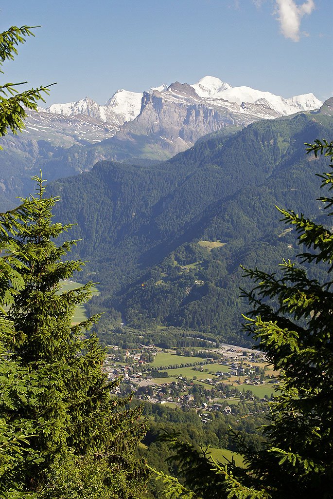 The Tete a l'Ane ridge and Mont Blanc by Rodney Jones