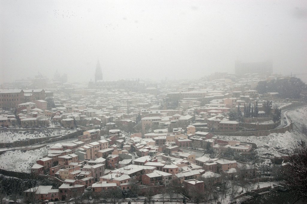 Vista de Toledo nevando by birdie1954