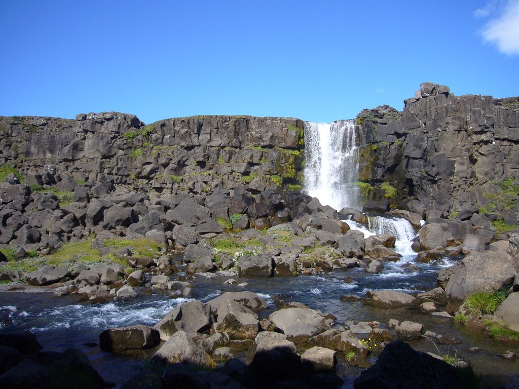 Öxarárfoss by Hummeline