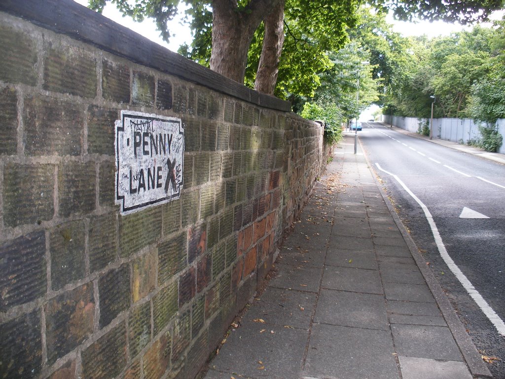 Penny lane painted on sign by stegarnett