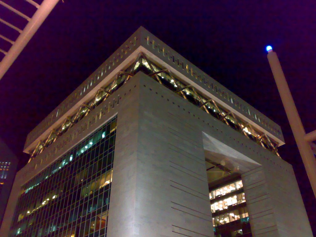 DIFC by night by Sadok Chaieb