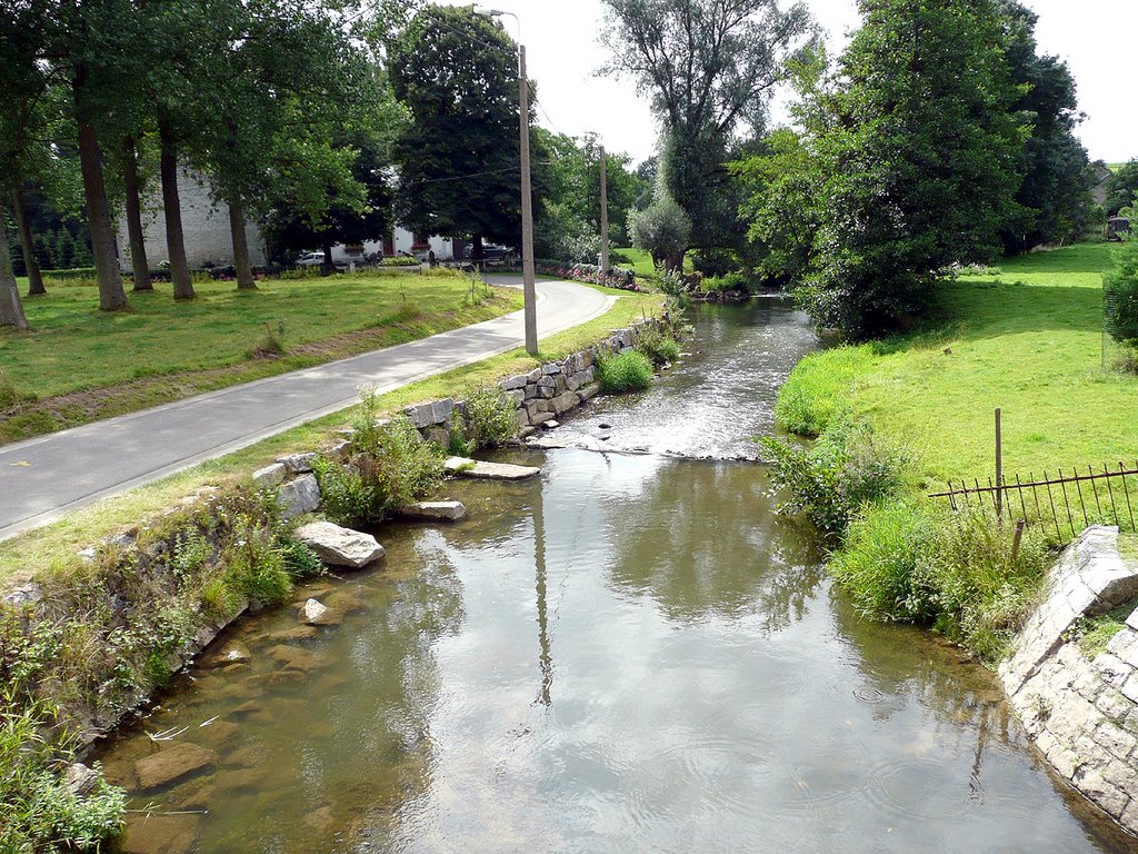 Pitet, Braives - la Mehaigne près du Moulin des Falihottes by Theodore Japin