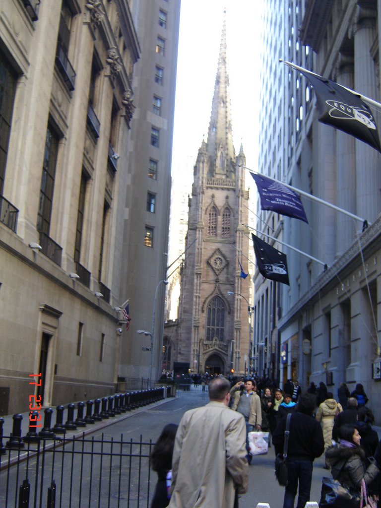 Trinity church vista desde Wall street by phiguera