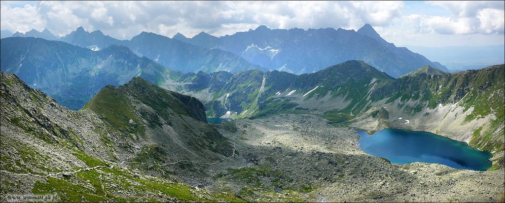 Panorama z Przełęczy Zawrat na Zadni Staw by semimatt