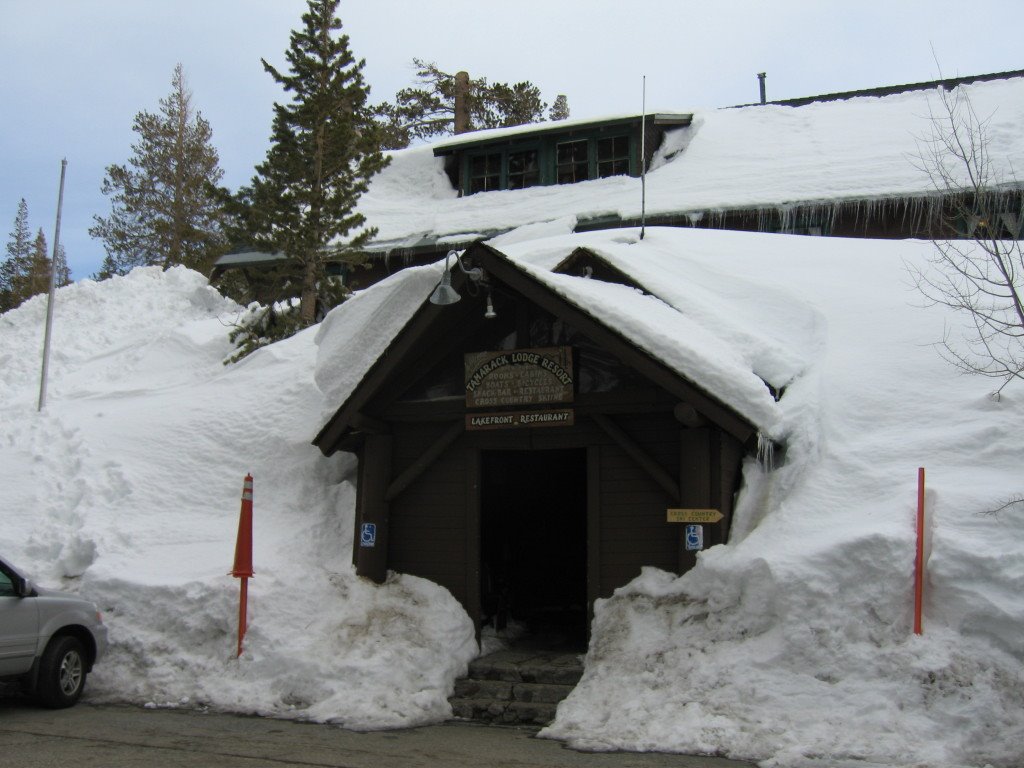 Tamarack Lodge under record snowfall, Mammoth Lakes, CA by Marty Bower