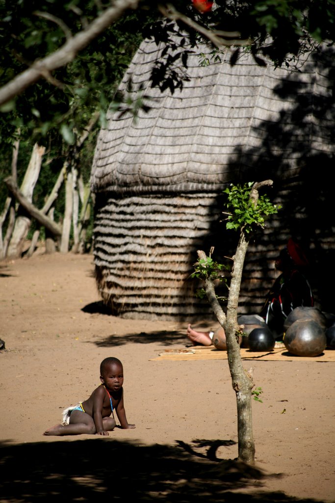 Tribal Village, DumaZulu Traditional Village & Lodge, Hluhluwe, KwaZulu Natal, South Africa by Hans Sterkendries